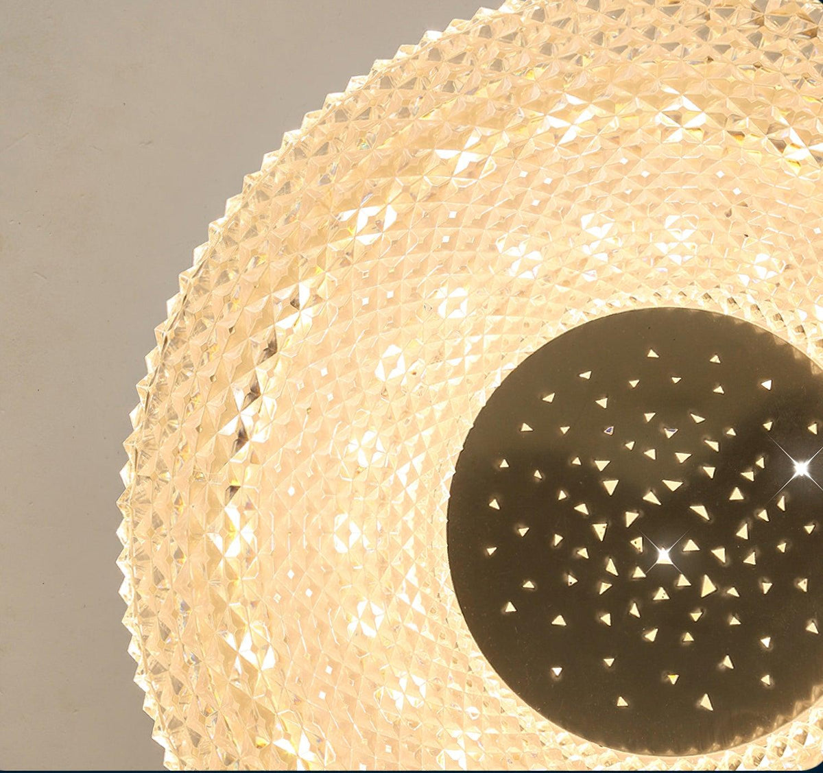 Plafonnier Acrylique LED Moderne Doré Blanc 40cm 50cm Variable Salon Chambre Hall Éclairage encastré Design | Sansoti
