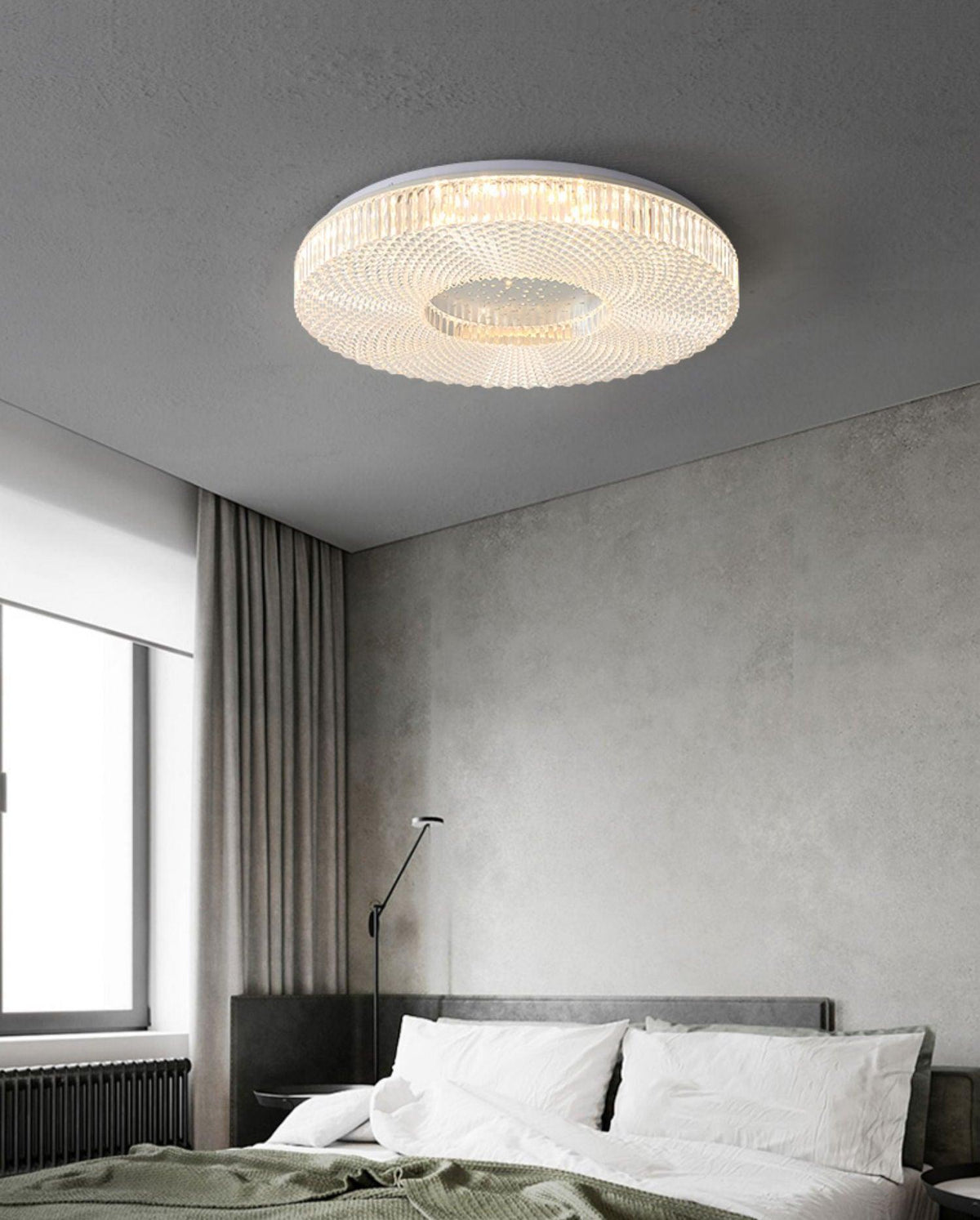 Plafonnier Acrylique LED Moderne Doré Blanc 40cm 50cm Variable Salon Chambre Hall Éclairage encastré Design | Sansoti