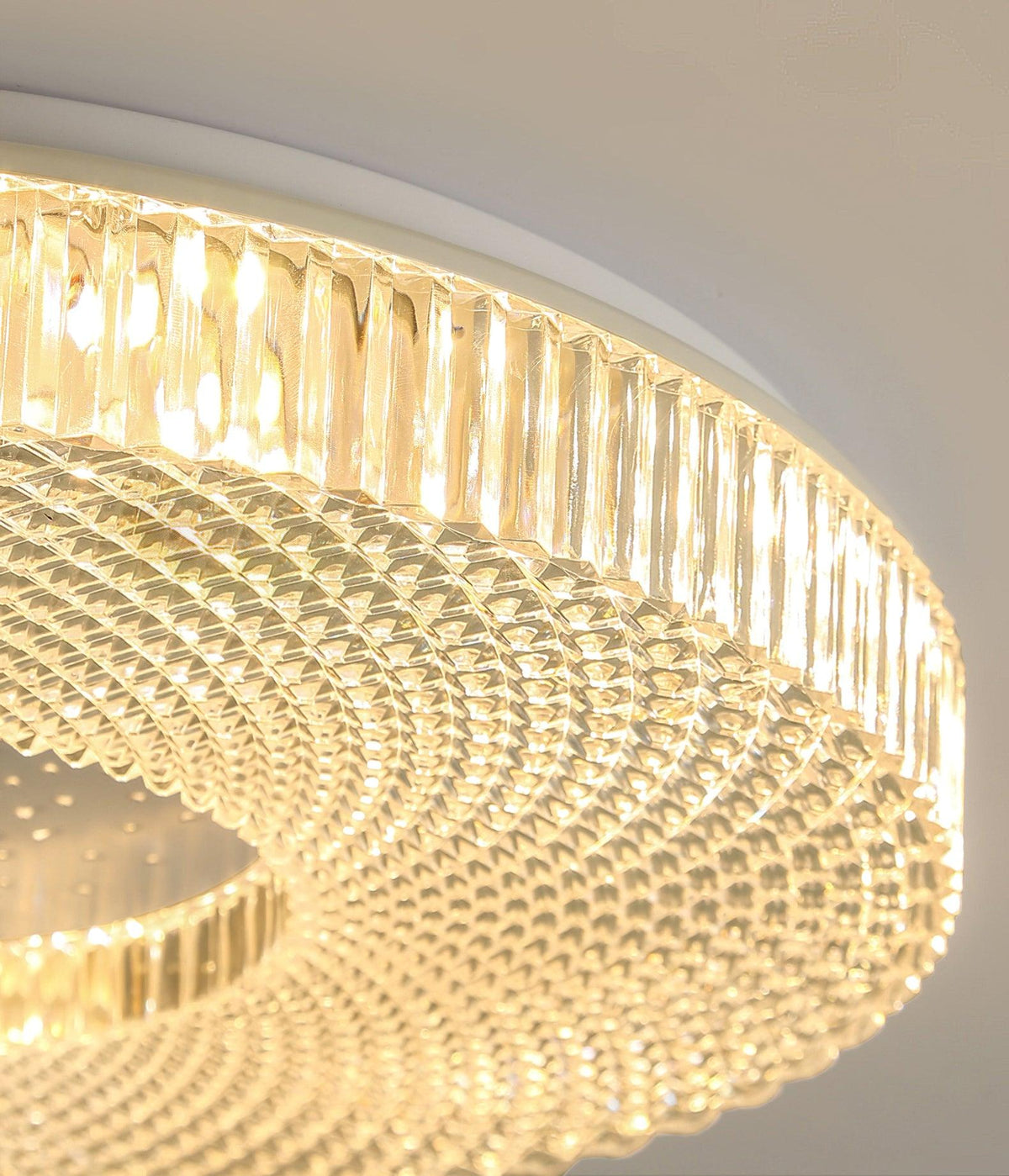 Plafonnier Acrylique LED Moderne Doré Blanc 40cm 50cm Variable Salon Chambre Hall Éclairage encastré Design | Sansoti