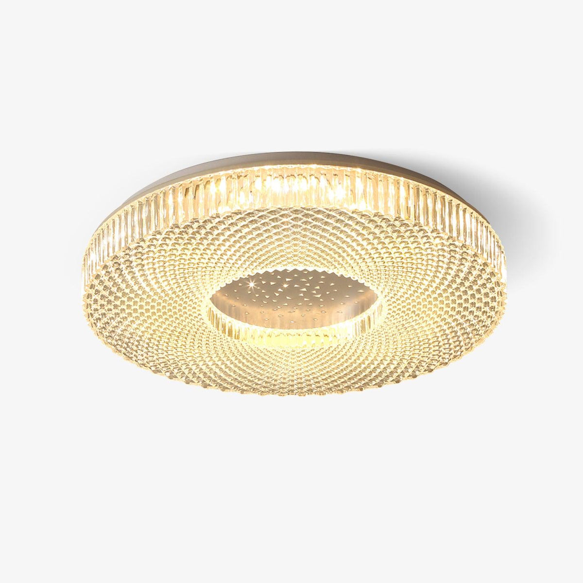 Plafonnier Acrylique LED Moderne Doré Blanc 40cm 50cm Variable Salon Chambre Hall Éclairage encastré Design | Sansoti