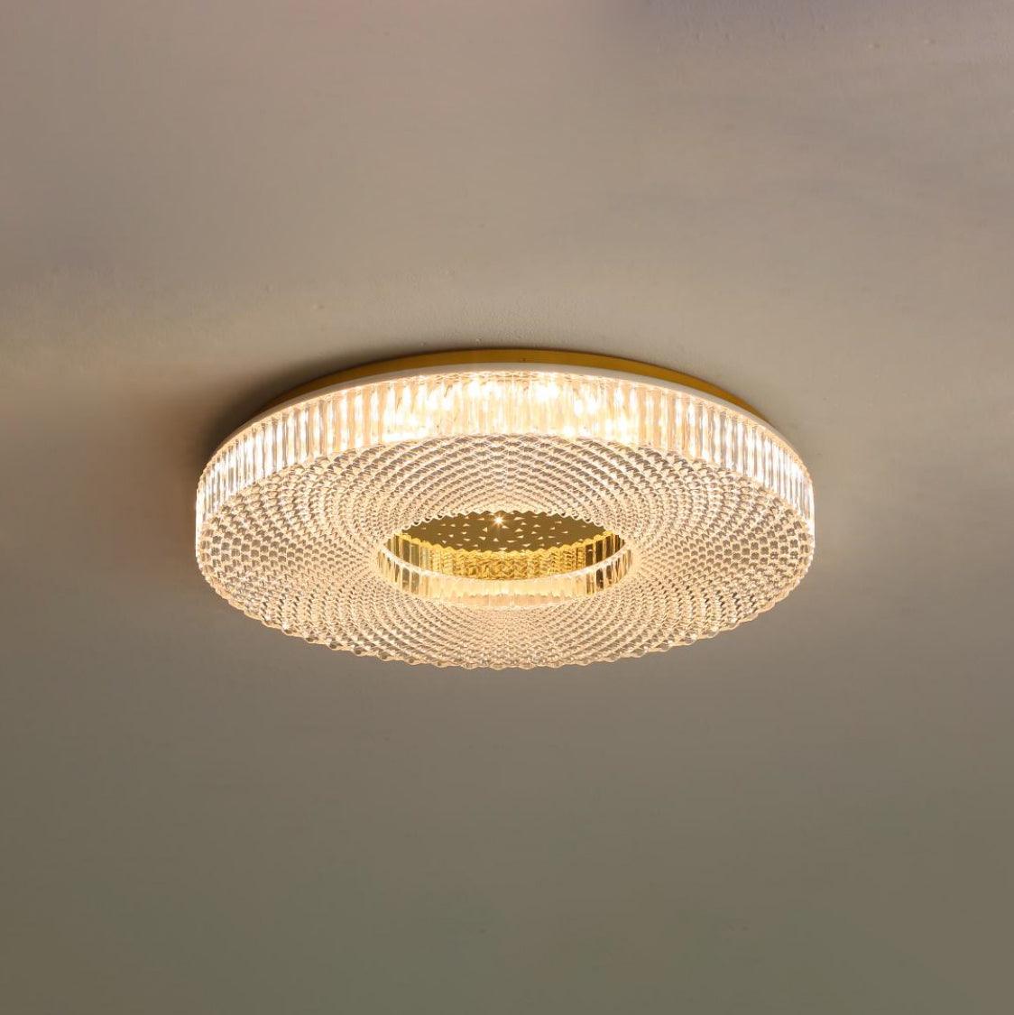Plafonnier Acrylique LED Moderne Doré Blanc 40cm 50cm Variable Salon Chambre Hall Éclairage encastré Design | Sansoti