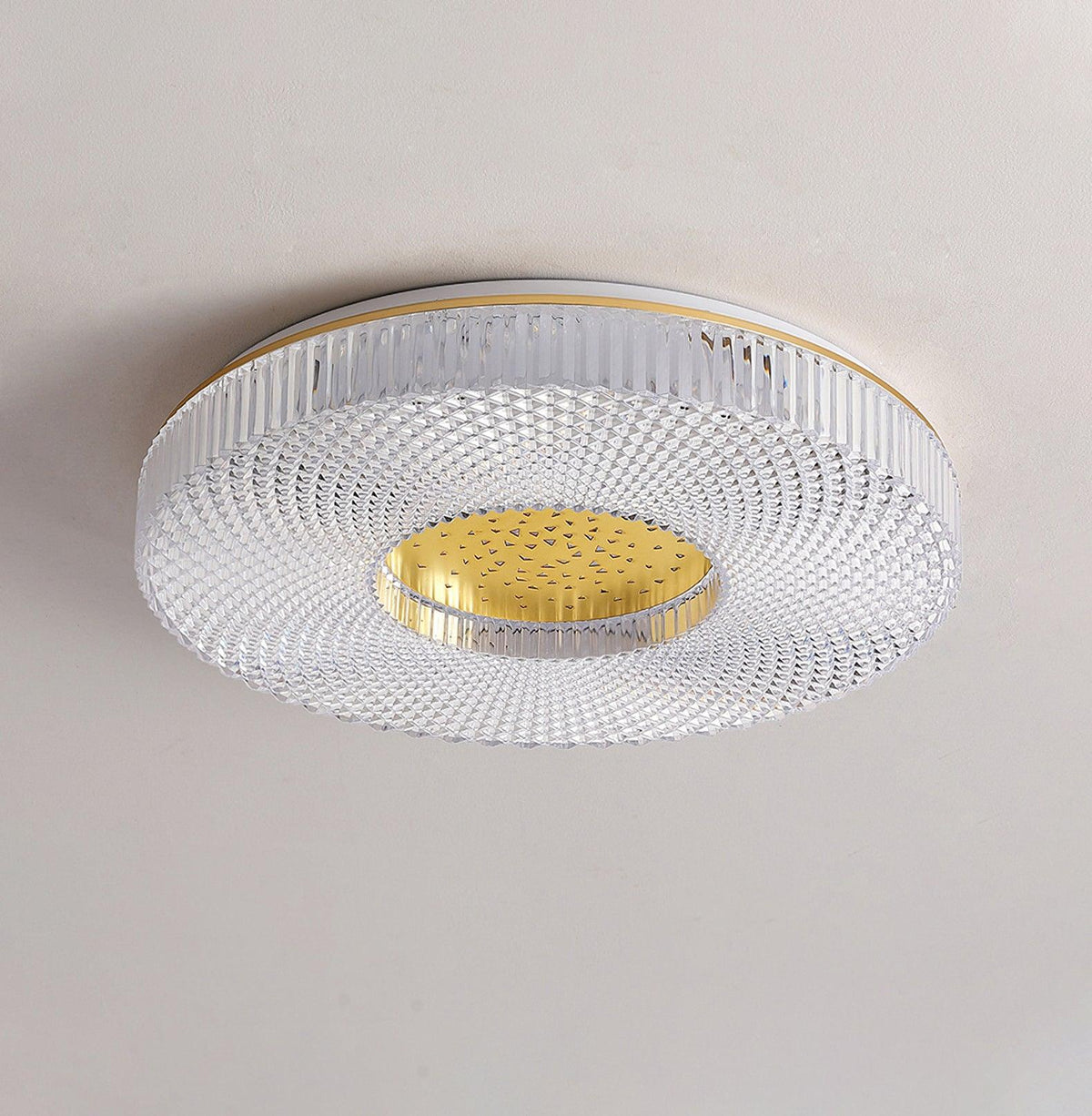 Plafonnier Acrylique LED Moderne Doré Blanc 40cm 50cm Variable Salon Chambre Hall Éclairage encastré Design | Sansoti