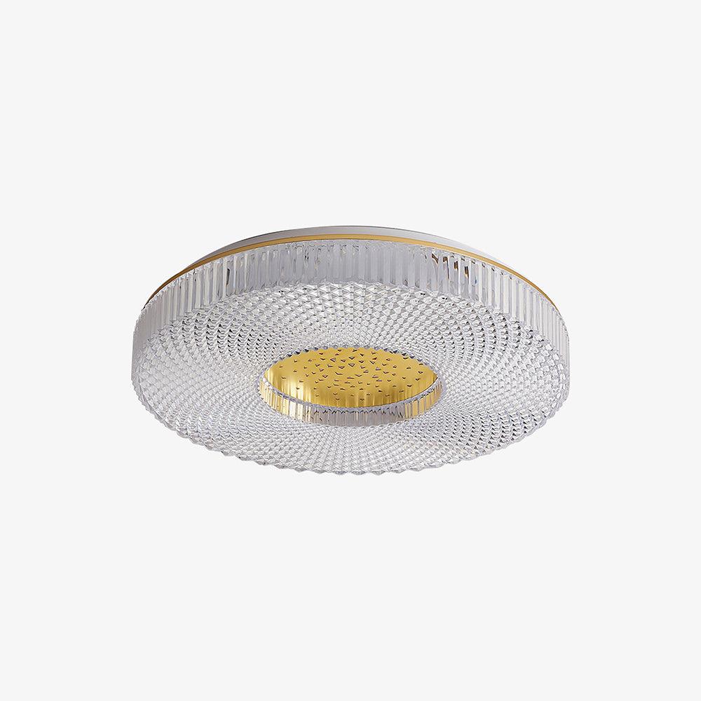Plafonnier Acrylique LED Moderne Doré Blanc 40cm 50cm Variable Salon Chambre Hall Éclairage encastré Design | Sansoti