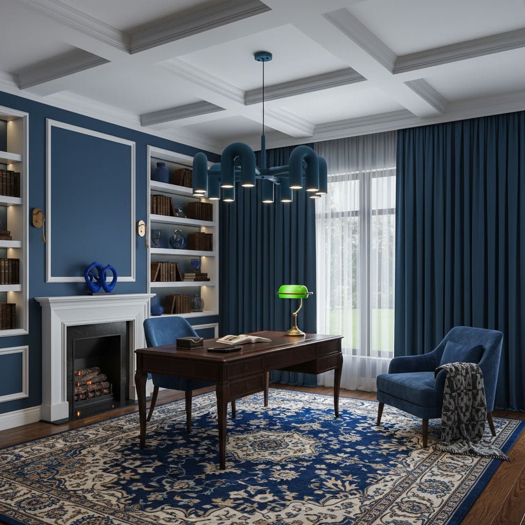 Modulaire Kroonluchter met U-Vormige Armen – Verstelbaar Design – Zwart, Grijs, Oranje of Blauw – 3, 4, 6 of 8 Lichtpunten – Modern Statement | Sansoti