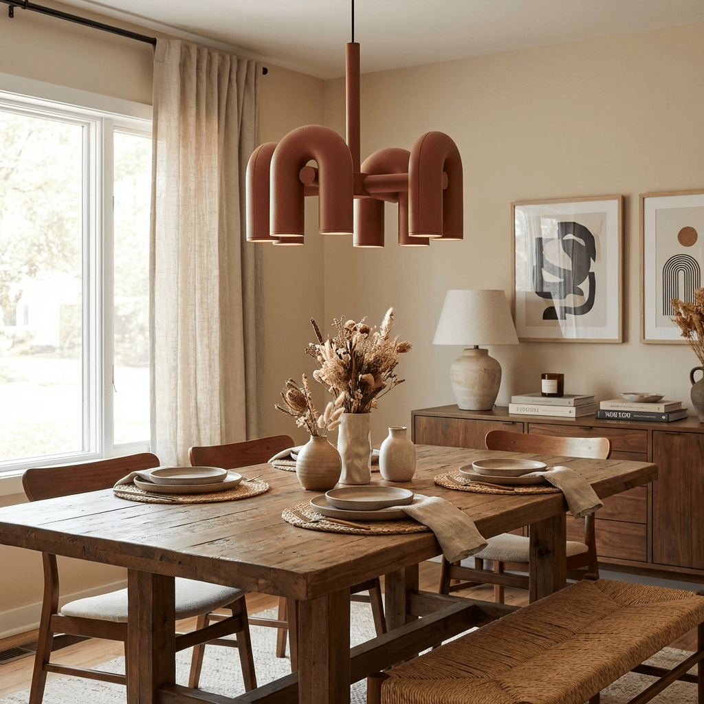 Modulaire Kroonluchter met U-Vormige Armen – Verstelbaar Design – Zwart, Grijs, Oranje of Blauw – 3, 4, 6 of 8 Lichtpunten – Modern Statement | Sansoti