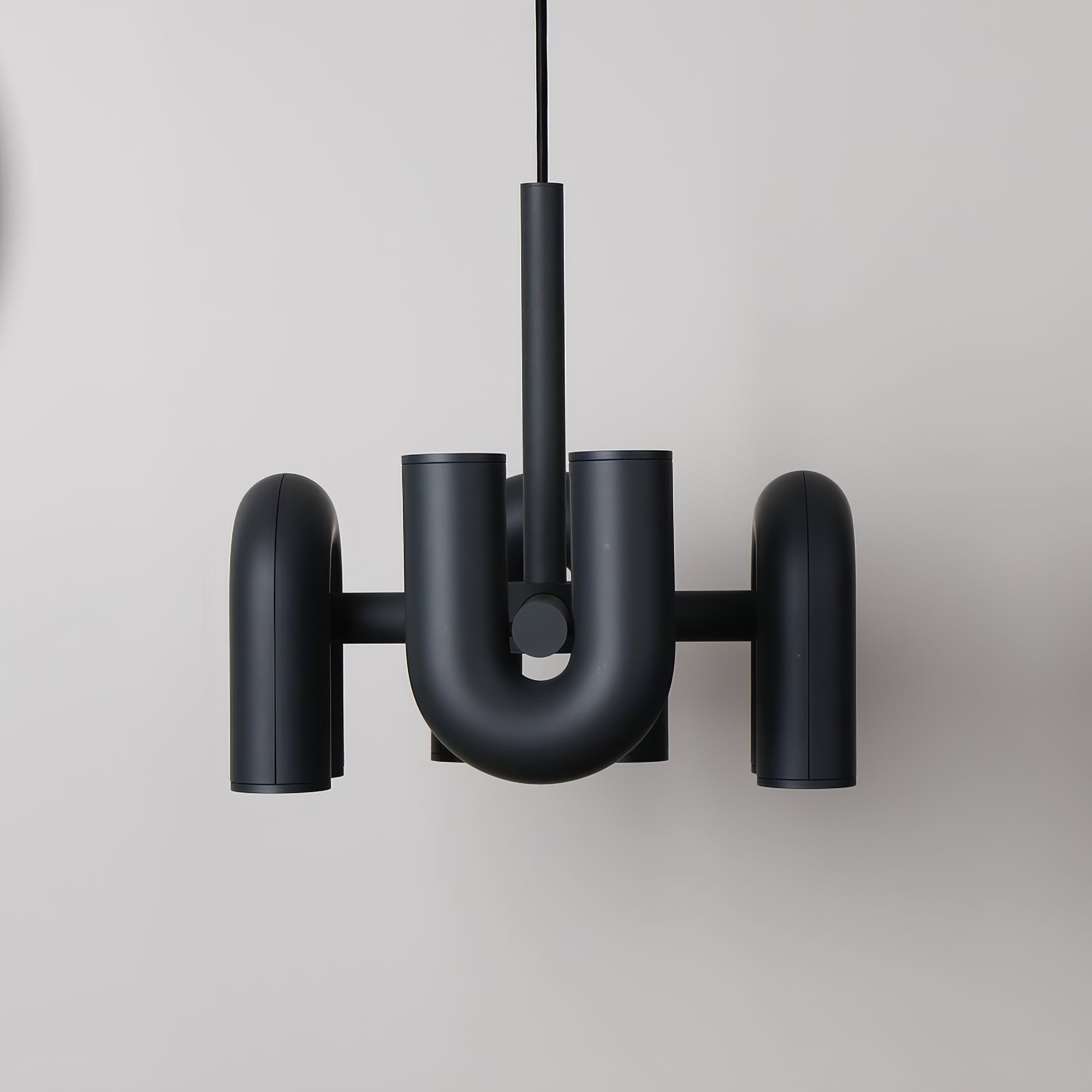 Modulaire Kroonluchter met U-Vormige Armen – Verstelbaar Design – Zwart, Grijs, Oranje of Blauw – 3, 4, 6 of 8 Lichtpunten – Modern Statement | Sansoti