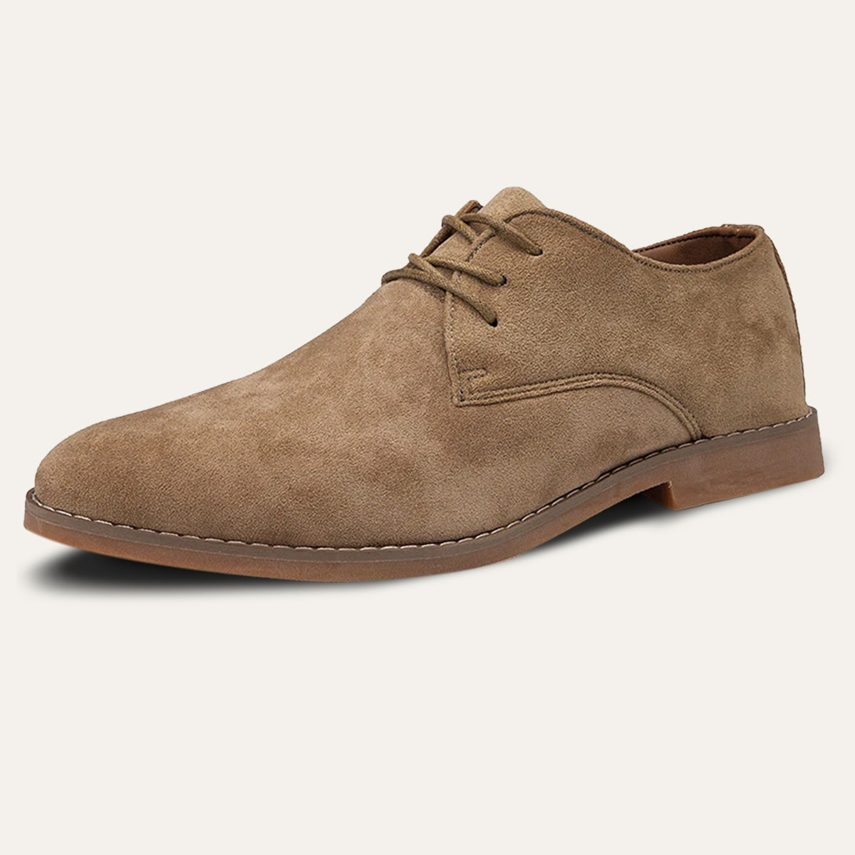Men’s Suede Derby Shoes with Lace-Up Closure, Formal Casual, Black, Brown, Khaki, Elegant Everyday Style | Sansoti