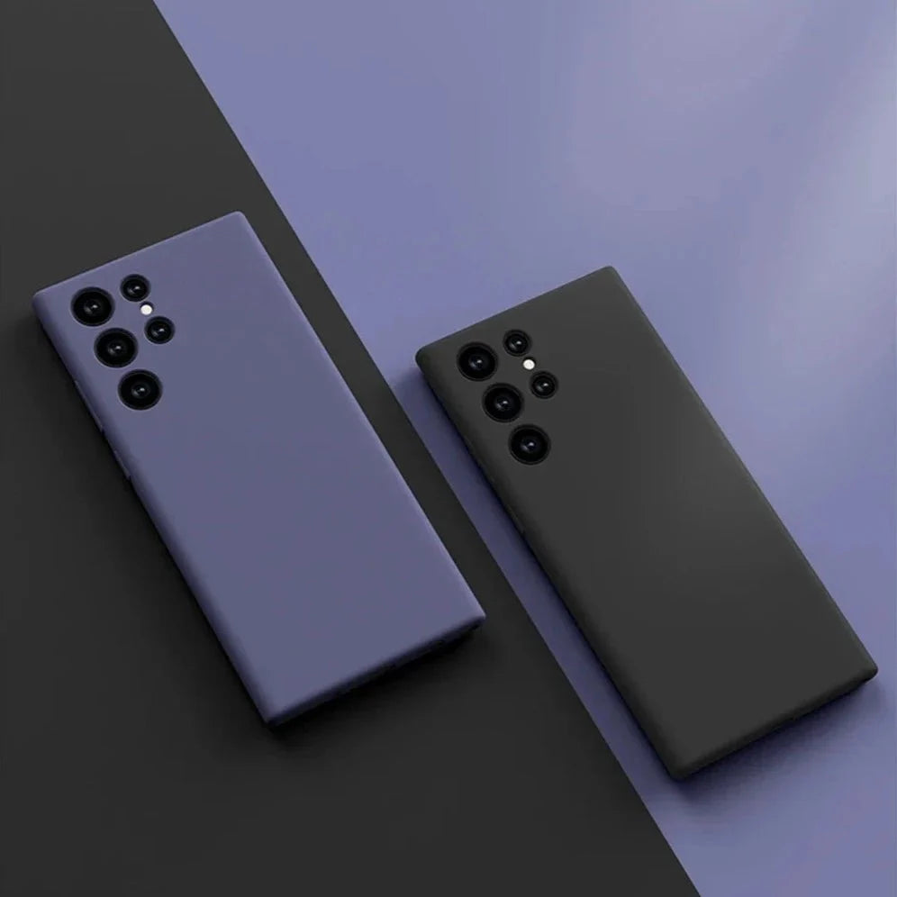 Vloeibaar Siliconen Telefoonhoesje Samsung Galaxy Slagvast Schokbestendig Beschermhoes Flexibel 20+ Kleuren | Sansoti