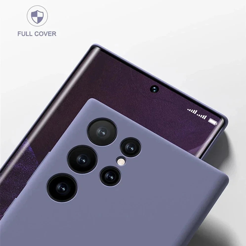 Vloeibaar Siliconen Telefoonhoesje Samsung Galaxy Slagvast Schokbestendig Beschermhoes Flexibel 20+ Kleuren | Sansoti