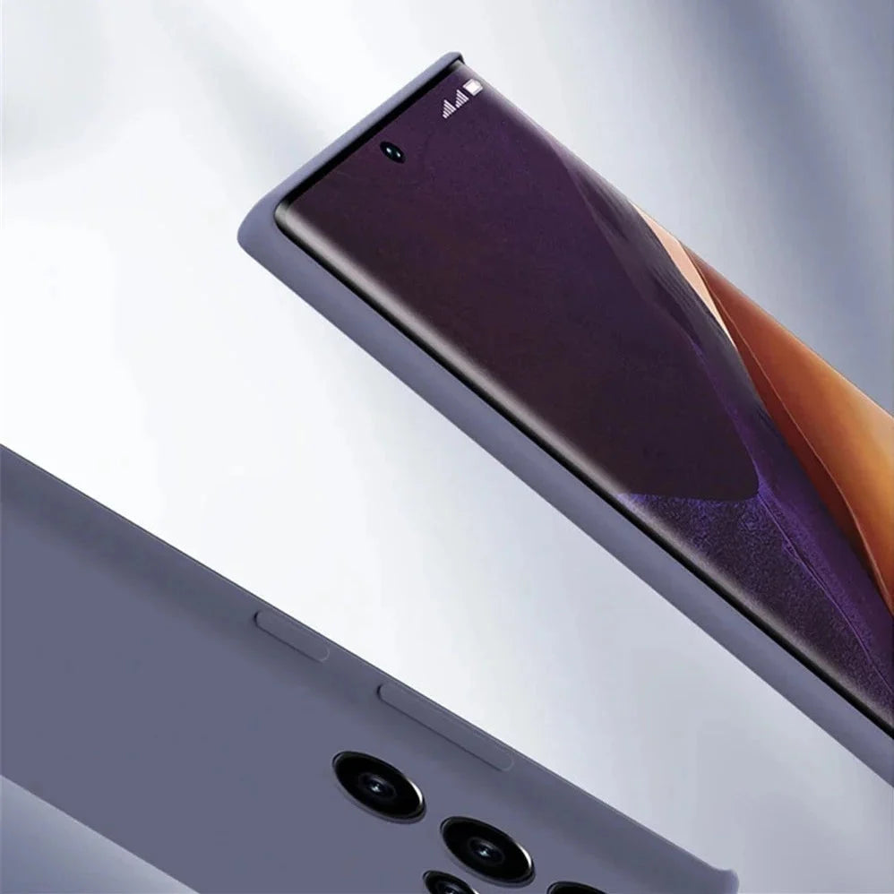 Vloeibaar Siliconen Telefoonhoesje Samsung Galaxy Slagvast Schokbestendig Beschermhoes Flexibel 20+ Kleuren | Sansoti
