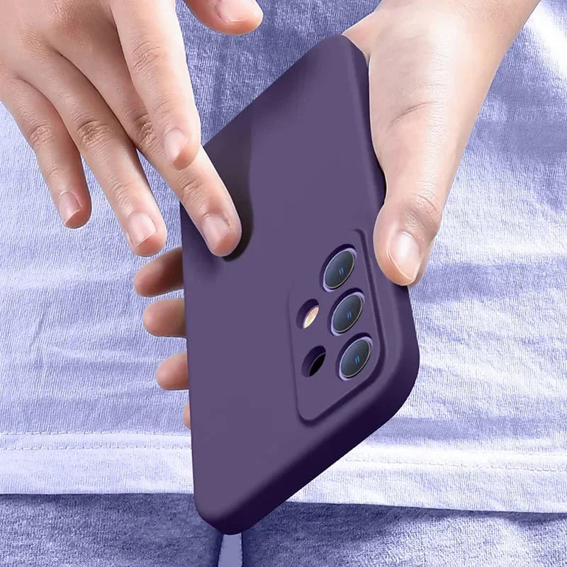 Vloeibaar Siliconen Telefoonhoesje Samsung Galaxy Slagvast Schokbestendig Beschermhoes Flexibel 20+ Kleuren | Sansoti