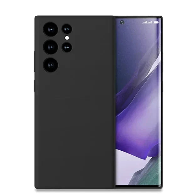 Vloeibaar Siliconen Telefoonhoesje Samsung Galaxy Slagvast Schokbestendig Beschermhoes Flexibel 20+ Kleuren | Sansoti
