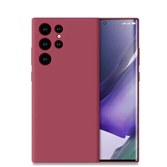 Vloeibaar Siliconen Telefoonhoesje Samsung Galaxy Slagvast Schokbestendig Beschermhoes Flexibel 20+ Kleuren | Sansoti
