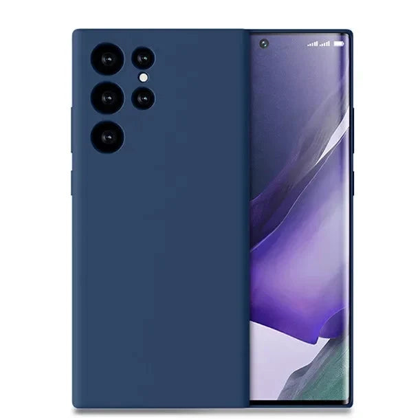 Vloeibaar Siliconen Telefoonhoesje Samsung Galaxy Slagvast Schokbestendig Beschermhoes Flexibel 20+ Kleuren | Sansoti