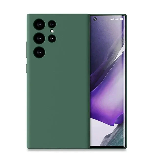 Vloeibaar Siliconen Telefoonhoesje Samsung Galaxy Slagvast Schokbestendig Beschermhoes Flexibel 20+ Kleuren | Sansoti