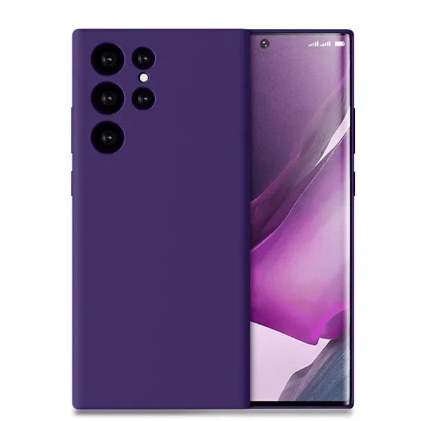 Vloeibaar Siliconen Telefoonhoesje Samsung Galaxy Slagvast Schokbestendig Beschermhoes Flexibel 20+ Kleuren | Sansoti