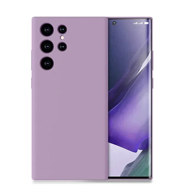 Vloeibaar Siliconen Telefoonhoesje Samsung Galaxy Slagvast Schokbestendig Beschermhoes Flexibel 20+ Kleuren | Sansoti