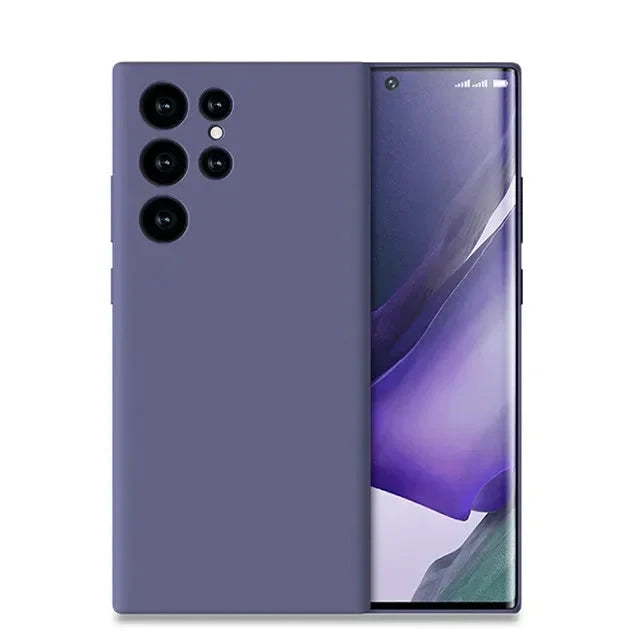 Vloeibaar Siliconen Telefoonhoesje Samsung Galaxy Slagvast Schokbestendig Beschermhoes Flexibel 20+ Kleuren | Sansoti