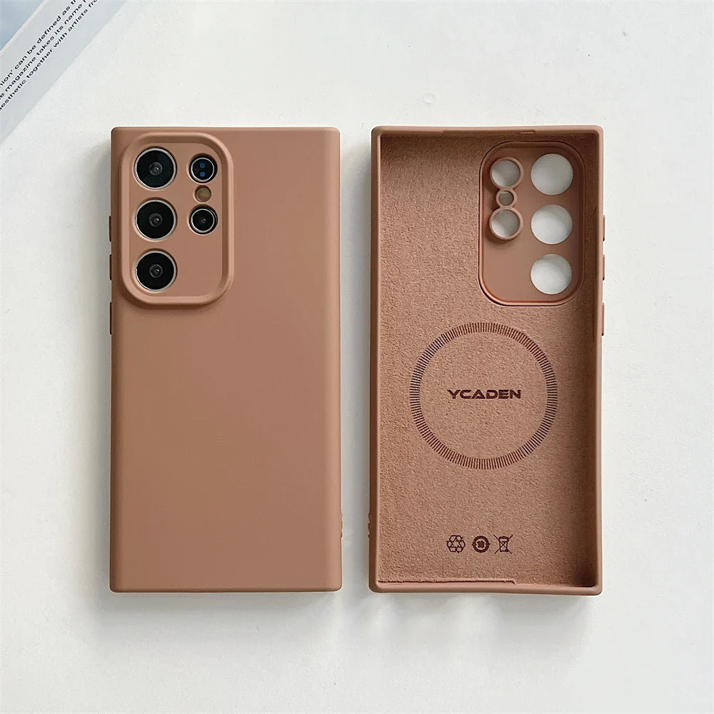 Vloeibaar Siliconen Telefoonhoesje Samsung Galaxy Slagvast Schokbestendig Beschermhoes Flexibel 20+ Kleuren | Sansoti