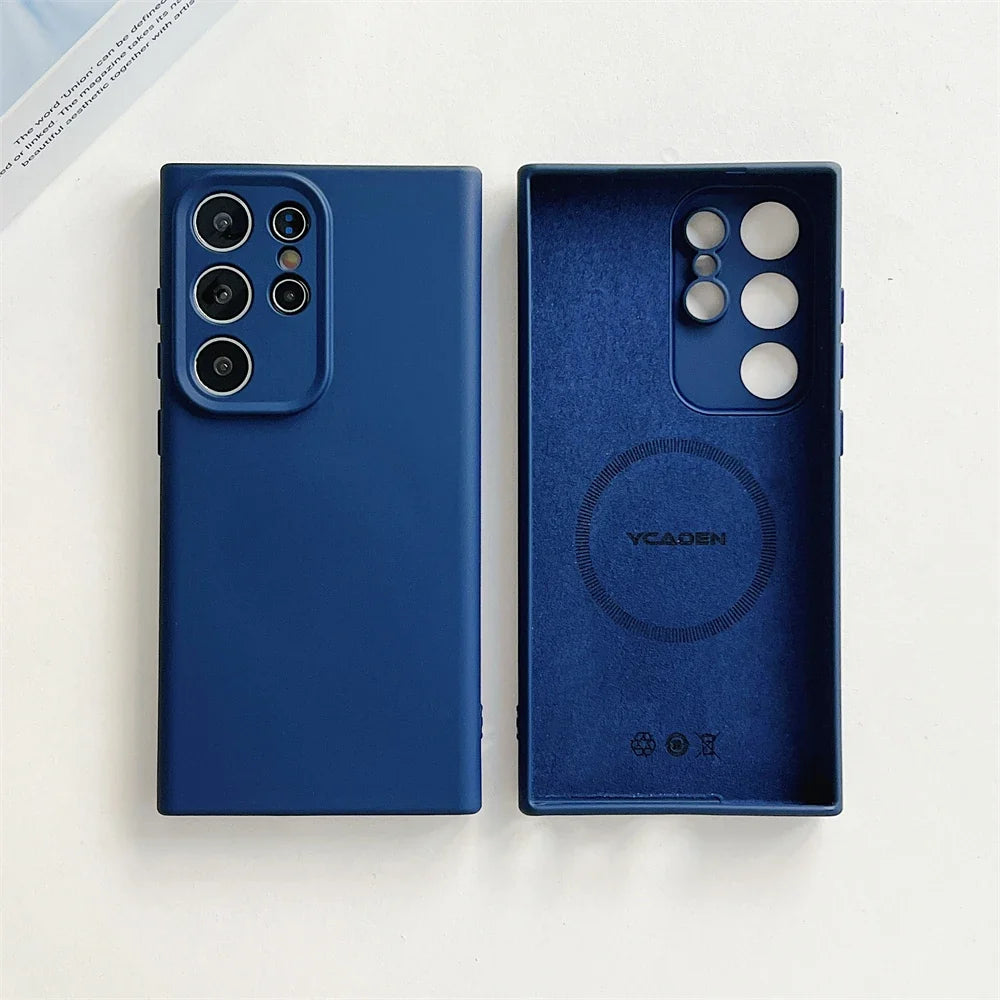 Vloeibaar Siliconen Telefoonhoesje Samsung Galaxy Slagvast Schokbestendig Beschermhoes Flexibel 20+ Kleuren | Sansoti