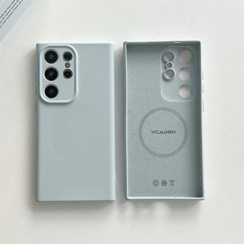 Vloeibaar Siliconen Telefoonhoesje Samsung Galaxy Slagvast Schokbestendig Beschermhoes Flexibel 20+ Kleuren | Sansoti