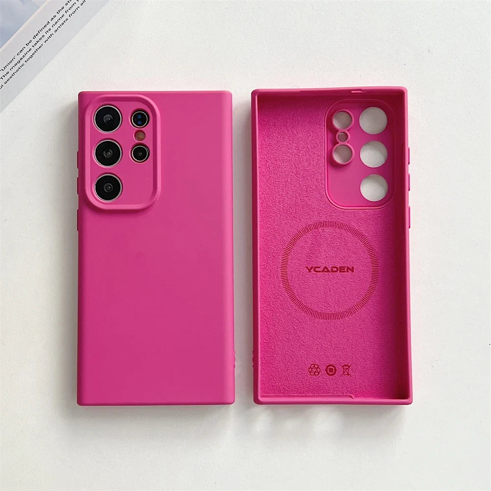 Vloeibaar Siliconen Telefoonhoesje Samsung Galaxy Slagvast Schokbestendig Beschermhoes Flexibel 20+ Kleuren | Sansoti