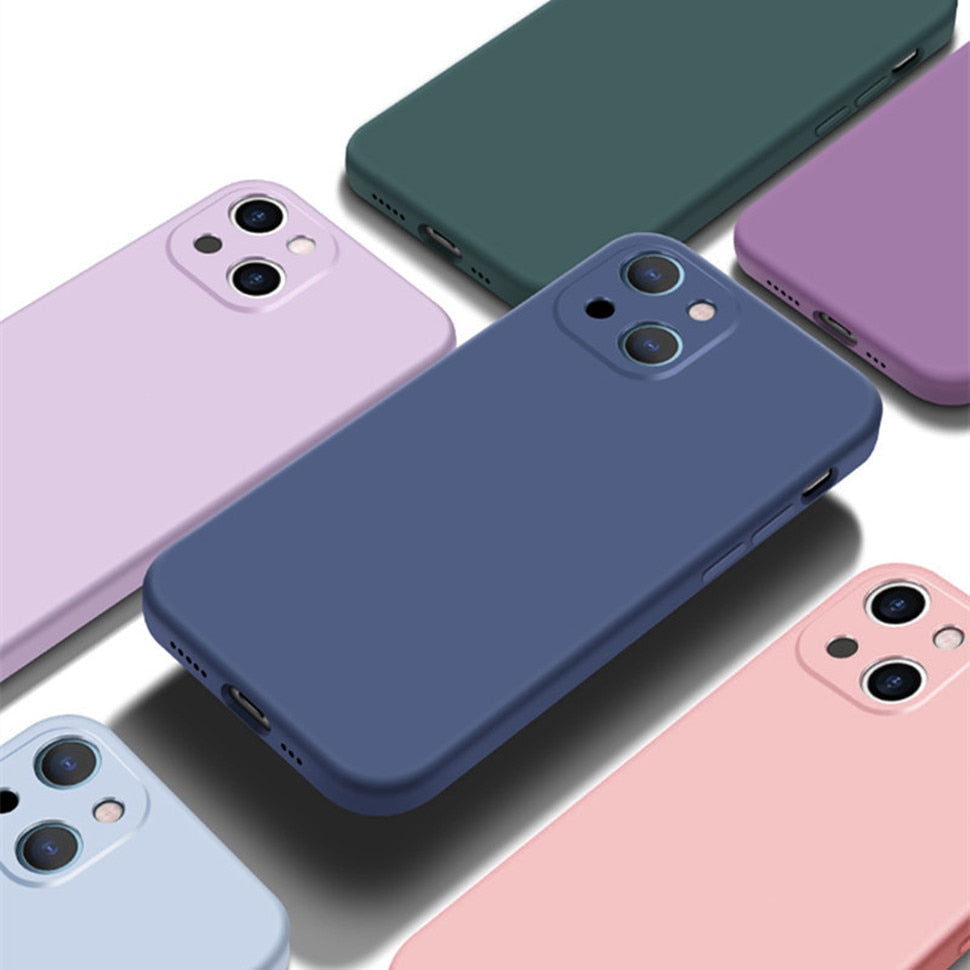 Liquid Silicone iPhone Case with Shock Absorption for 14 15 16 17 Pro Max Models Classic Protective Case | Sansoti