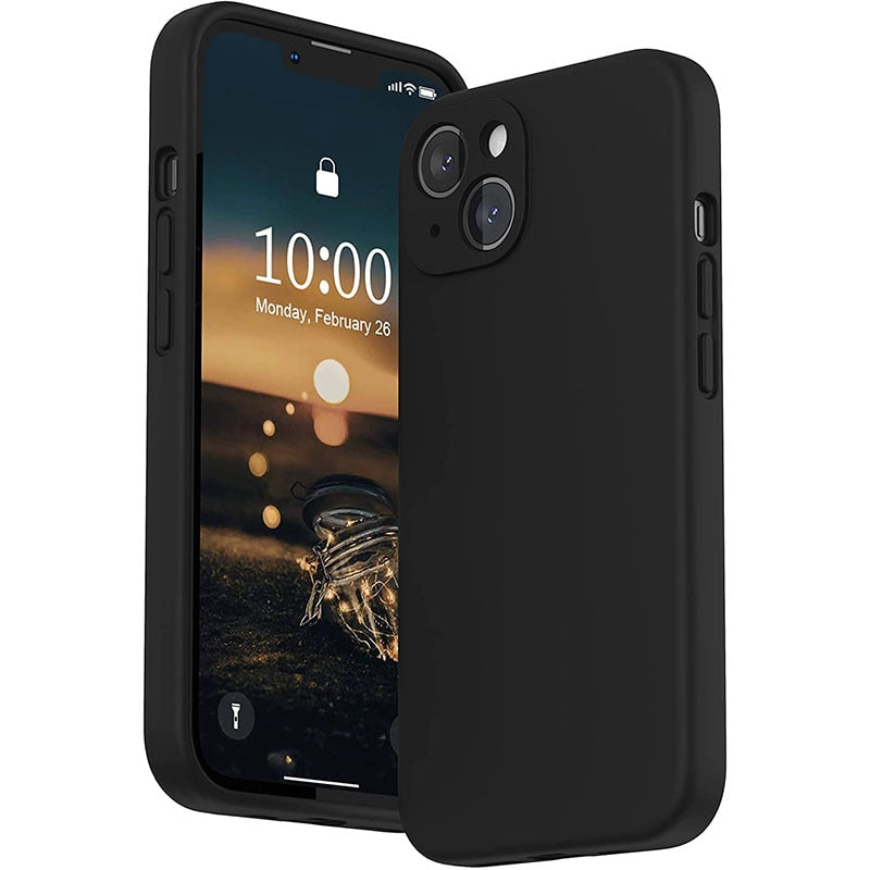 Liquid Silicone iPhone Case with Shock Absorption for 14 15 16 17 Pro Max Models Classic Protective Case | Sansoti