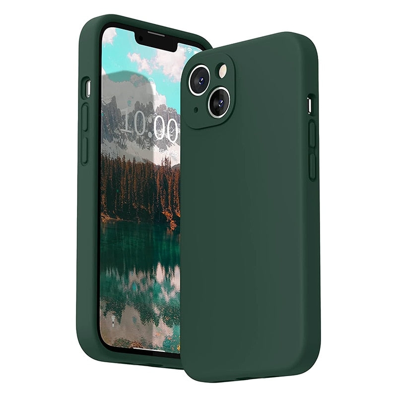 Liquid Silicone iPhone Case with Shock Absorption for 14 15 16 17 Pro Max Models Classic Protective Case | Sansoti