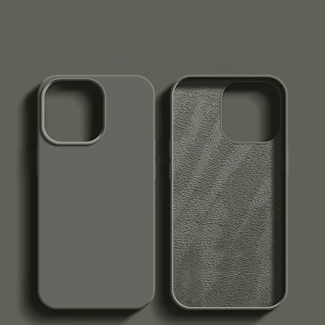 Liquid Silicone iPhone Case with Shock Absorption for 14 15 16 17 Pro Max Models Classic Protective Case | Sansoti