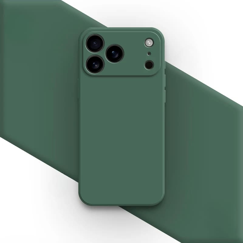 Liquid Silicone iPhone Case with Shock Absorption for 14 15 16 17 Pro Max Models Classic Protective Case | Sansoti