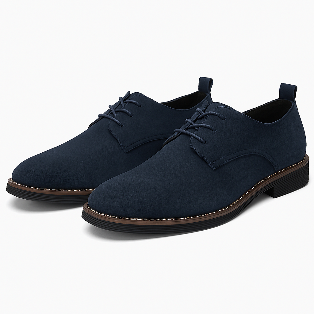 Derby Herenschoenen met Vetersluiting en Strakke Lijnen – Zakelijk Casual Leren Schoenen voor Kantoor | Sansoti