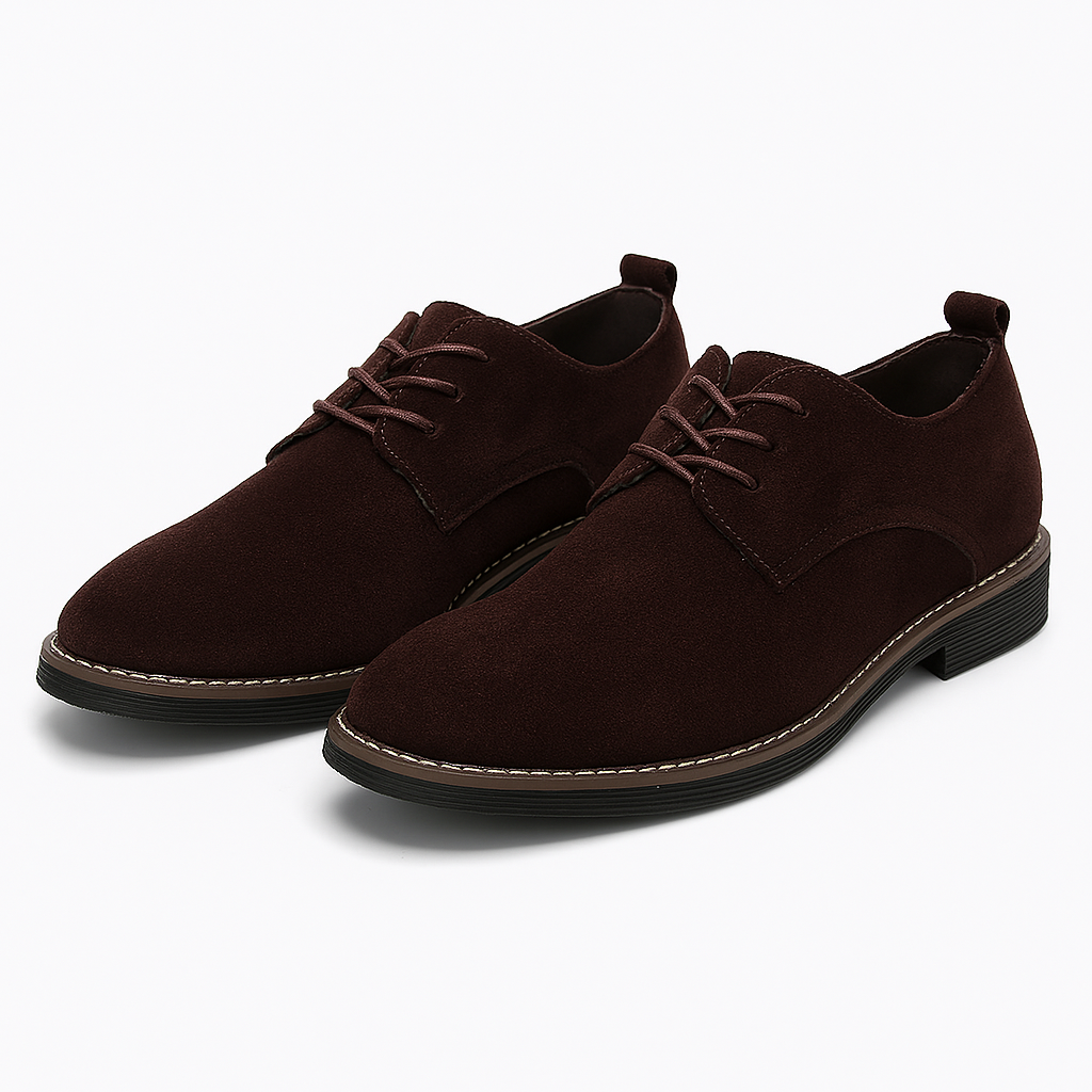 Derby Herenschoenen met Vetersluiting en Strakke Lijnen – Zakelijk Casual Leren Schoenen voor Kantoor | Sansoti
