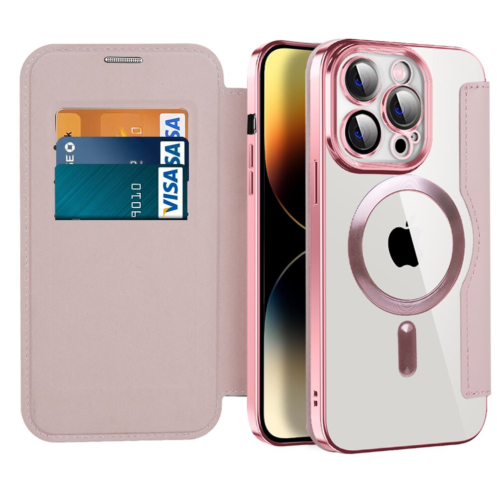 Transparante Portemonnee Telefoonhoes met MagSafe en RFID-blokkering voor iPhone 12 13 14 15 16 17 Reeks | Sansoti