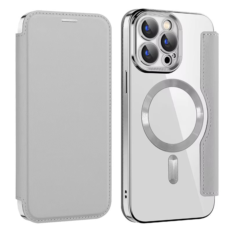 Transparante Portemonnee Telefoonhoes met MagSafe en RFID-blokkering voor iPhone 12 13 14 15 16 17 Reeks | Sansoti