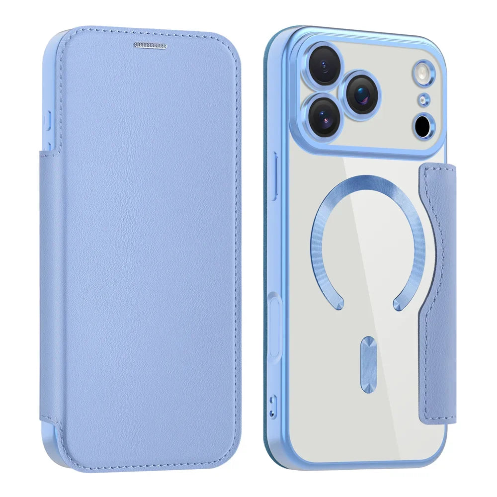 Transparante Portemonnee Telefoonhoes met MagSafe en RFID-blokkering voor iPhone 12 13 14 15 16 17 Reeks | Sansoti