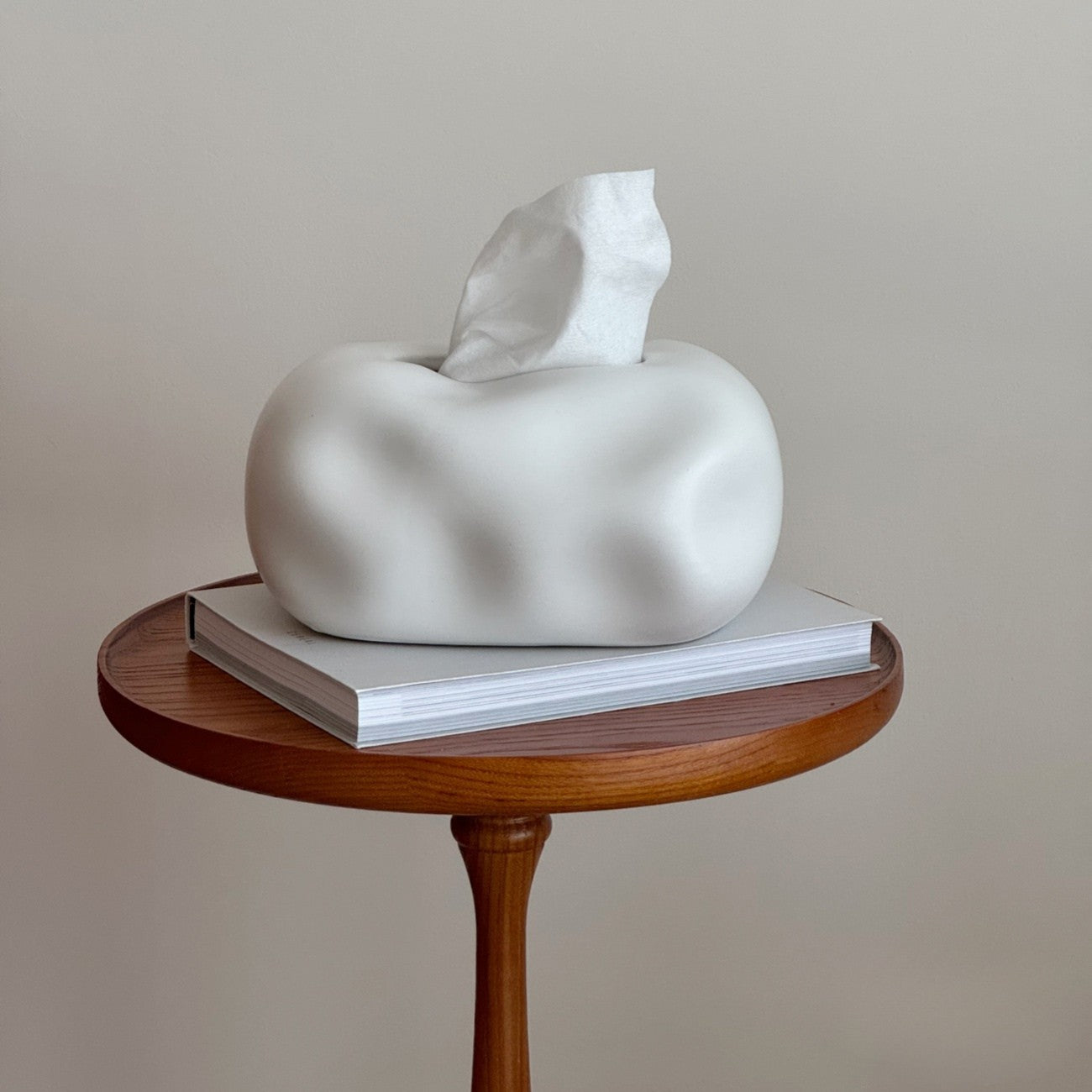 Wolkenvormige Tissuehouder 19,5×15×10 cm Keramiek Sierlijk Wit Design voor Scandinavisch Interieur | Sansoti