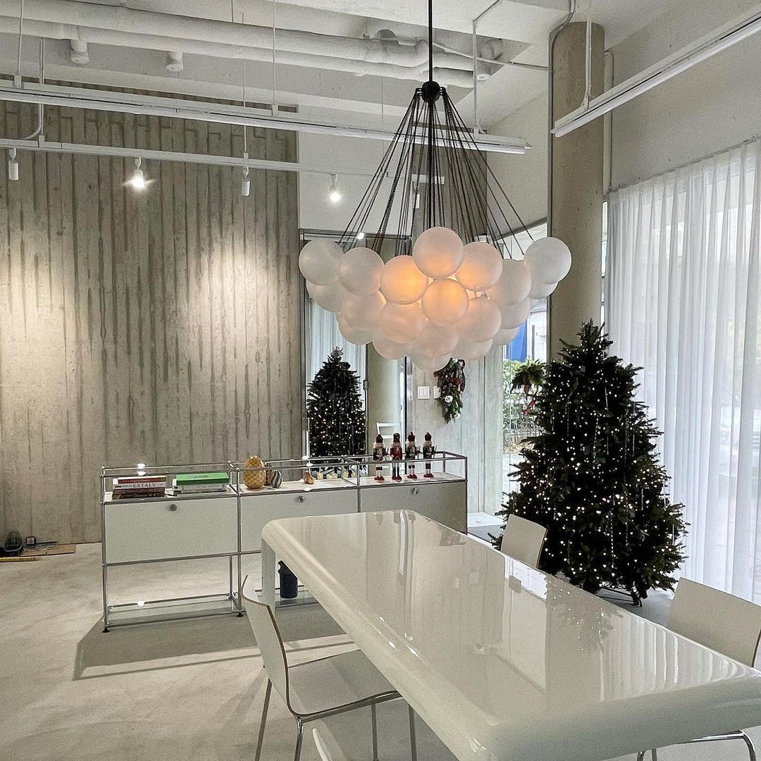 Glazen Bollenhanglamp 19-37 Bollen Goud Metaal Eetkamer Woonkamer | Sansoti