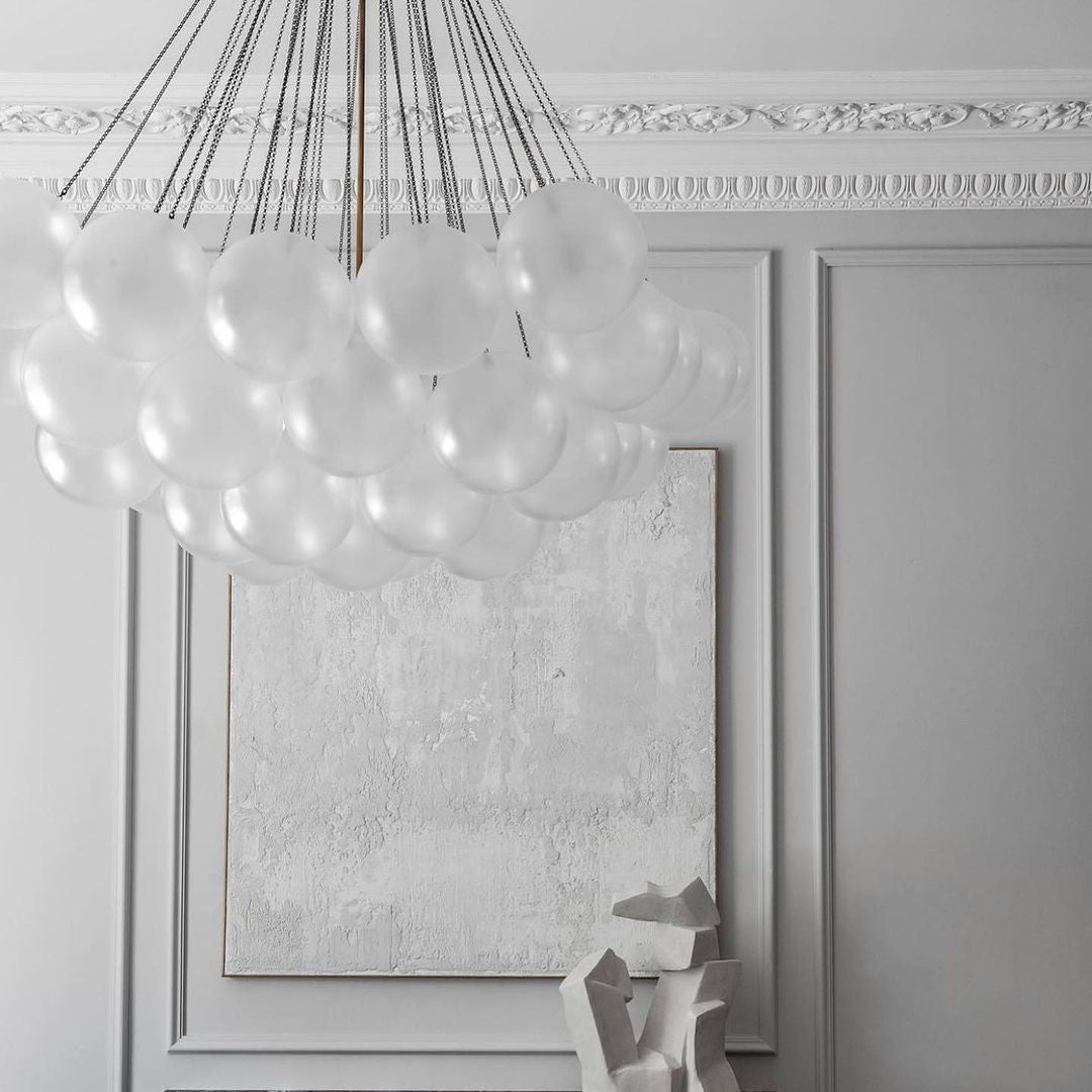 Glazen Bollenhanglamp 19-37 Bollen Goud Metaal Eetkamer Woonkamer | Sansoti