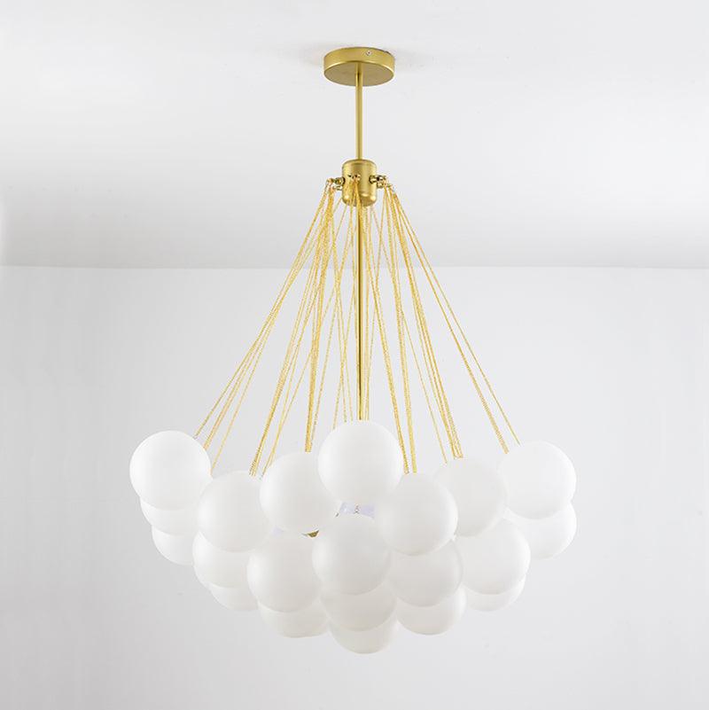 Handbewerkte Glazen Bollenkandelaar met Natuurlijke Lichtverstrooiing – Elegante 19th-Century Glastechniek voor Warme Sfeer | Sansoti