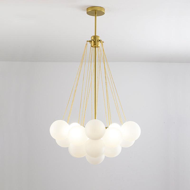Handbewerkte Glazen Bollenkandelaar met Natuurlijke Lichtverstrooiing – Elegante 19th-Century Glastechniek voor Warme Sfeer | Sansoti