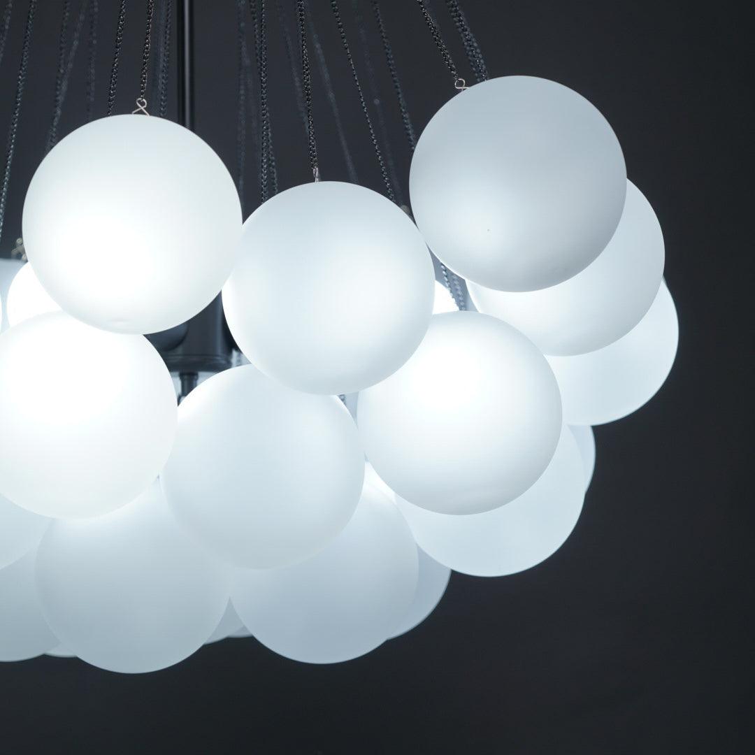 Handbewerkte Glazen Bollenkandelaar met Natuurlijke Lichtverstrooiing – Elegante 19th-Century Glastechniek voor Warme Sfeer | Sansoti