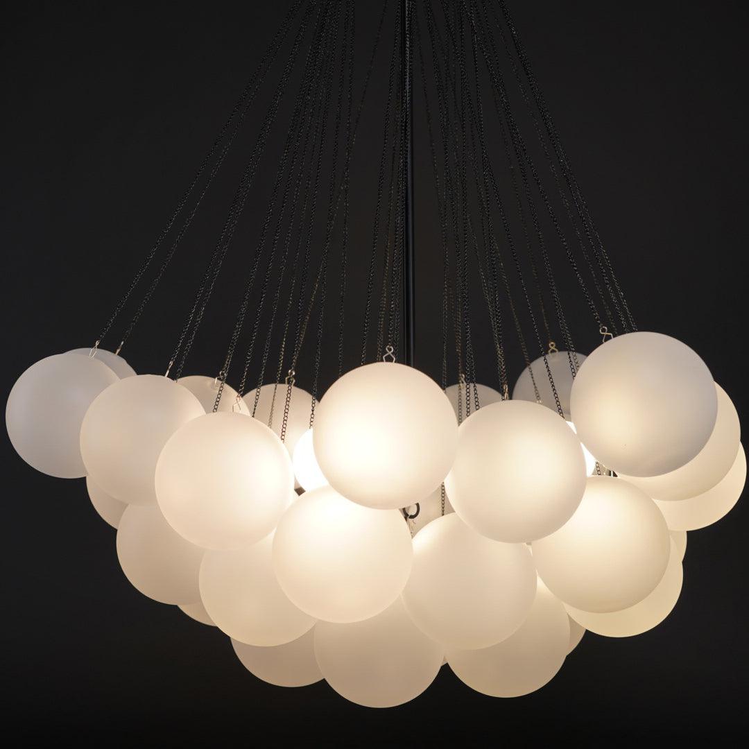 Handbewerkte Glazen Bollenkandelaar met Natuurlijke Lichtverstrooiing – Elegante 19th-Century Glastechniek voor Warme Sfeer | Sansoti