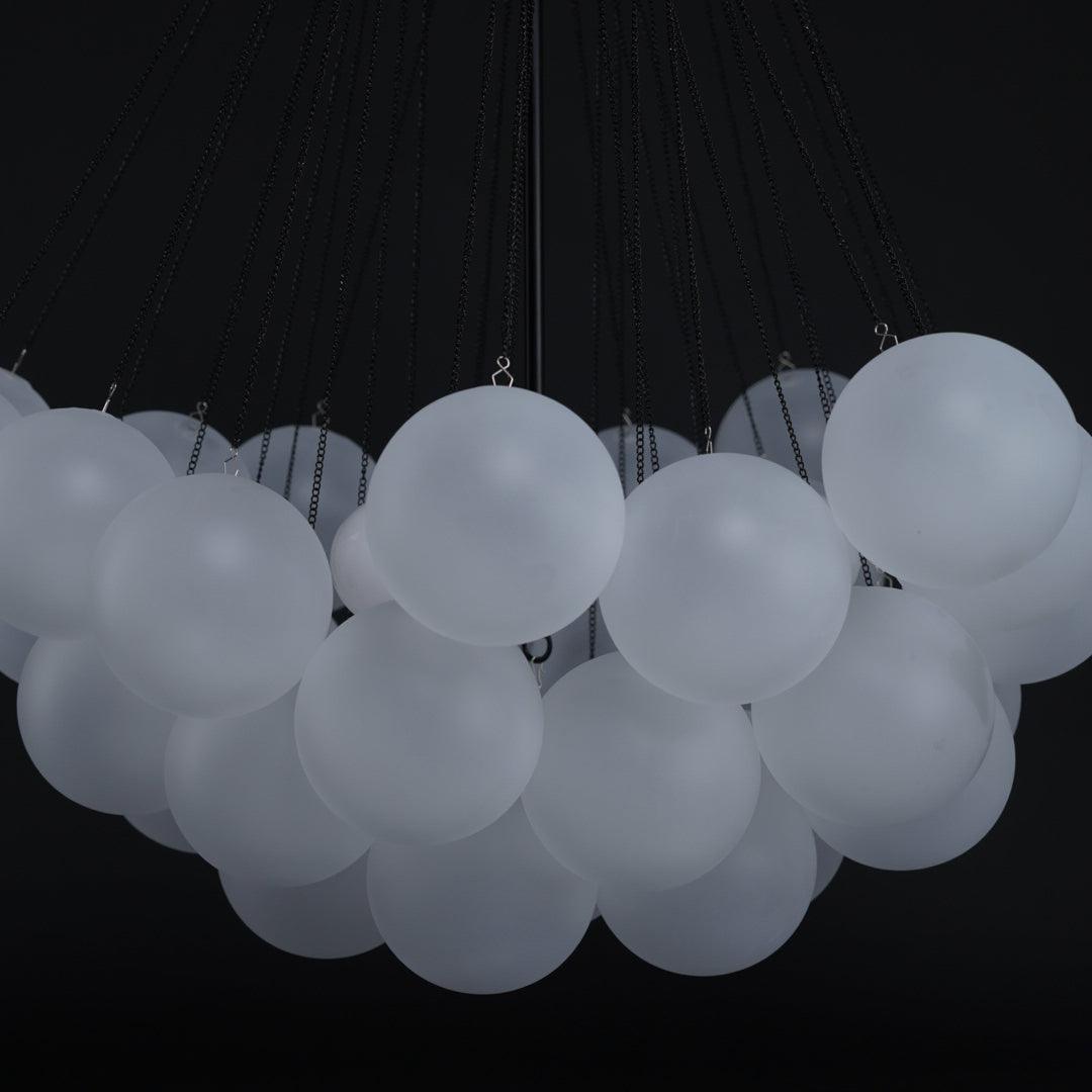 Handbewerkte Glazen Bollenkandelaar met Natuurlijke Lichtverstrooiing – Elegante 19th-Century Glastechniek voor Warme Sfeer | Sansoti