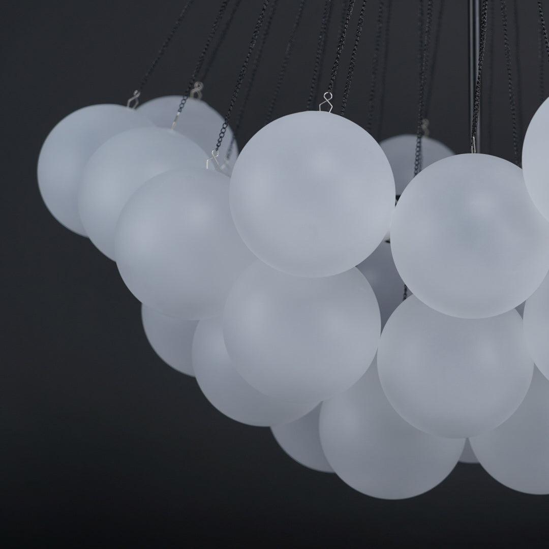 Handbewerkte Glazen Bollenkandelaar met Natuurlijke Lichtverstrooiing – Elegante 19th-Century Glastechniek voor Warme Sfeer | Sansoti