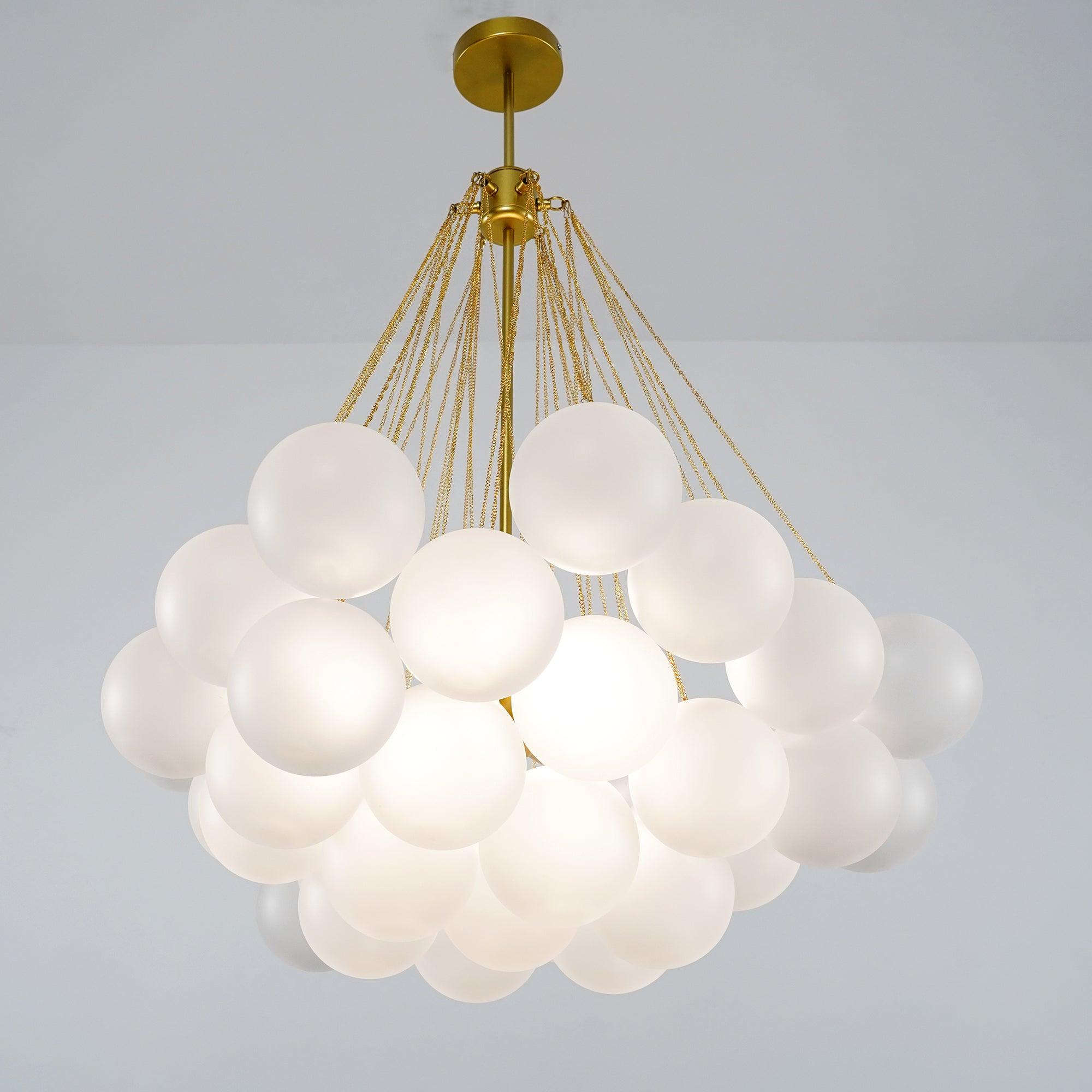 Handbewerkte Glazen Bollenkandelaar met Natuurlijke Lichtverstrooiing – Elegante 19th-Century Glastechniek voor Warme Sfeer | Sansoti