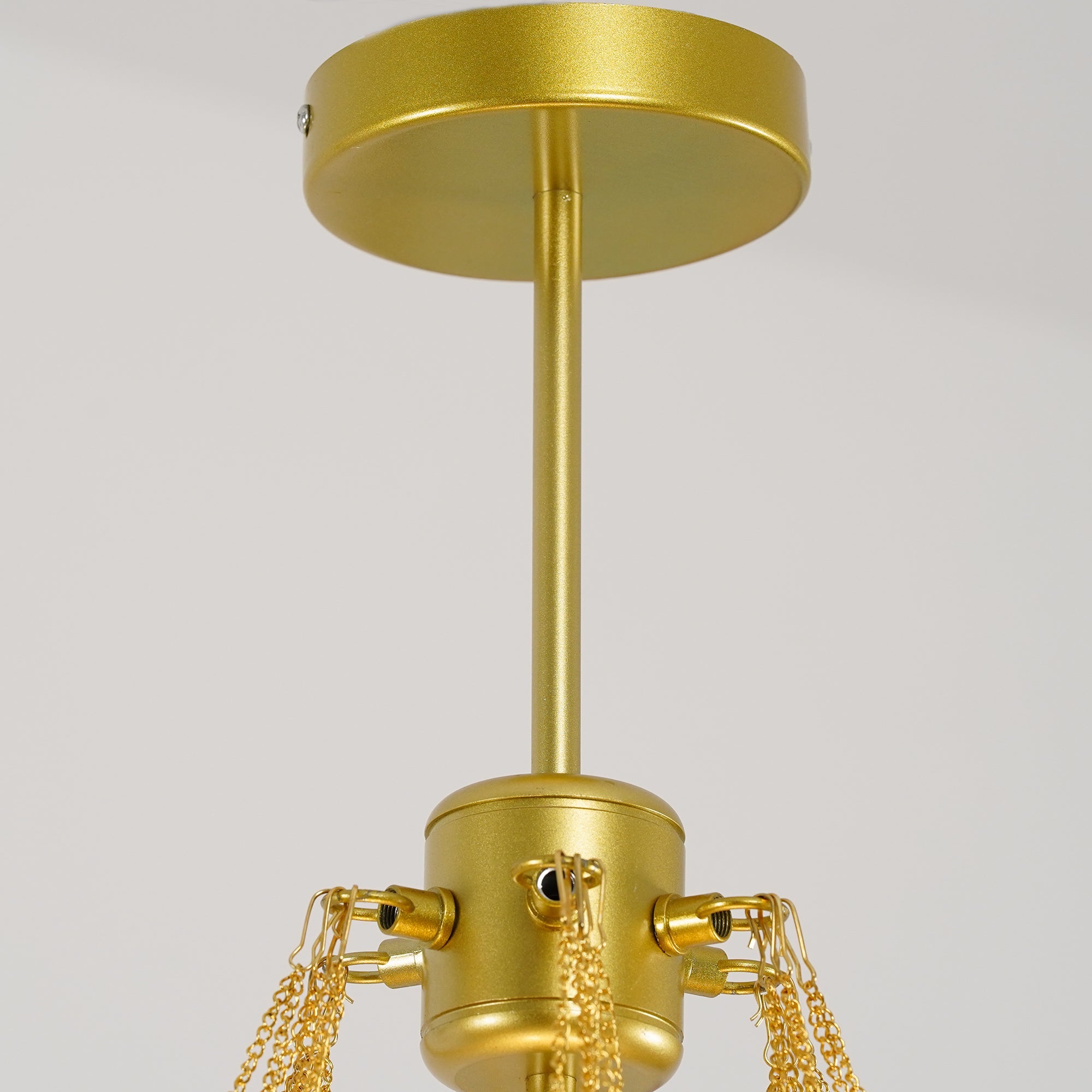 Glazen Bollenhanglamp 19-37 Bollen Goud Metaal Eetkamer Woonkamer | Sansoti