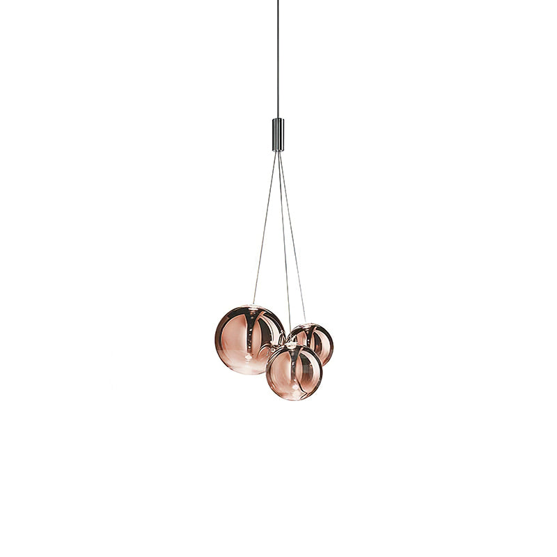 Glazen Hanglamp met Metalen Cluster Bellenbollen Moderne Verlichting | Sansoti