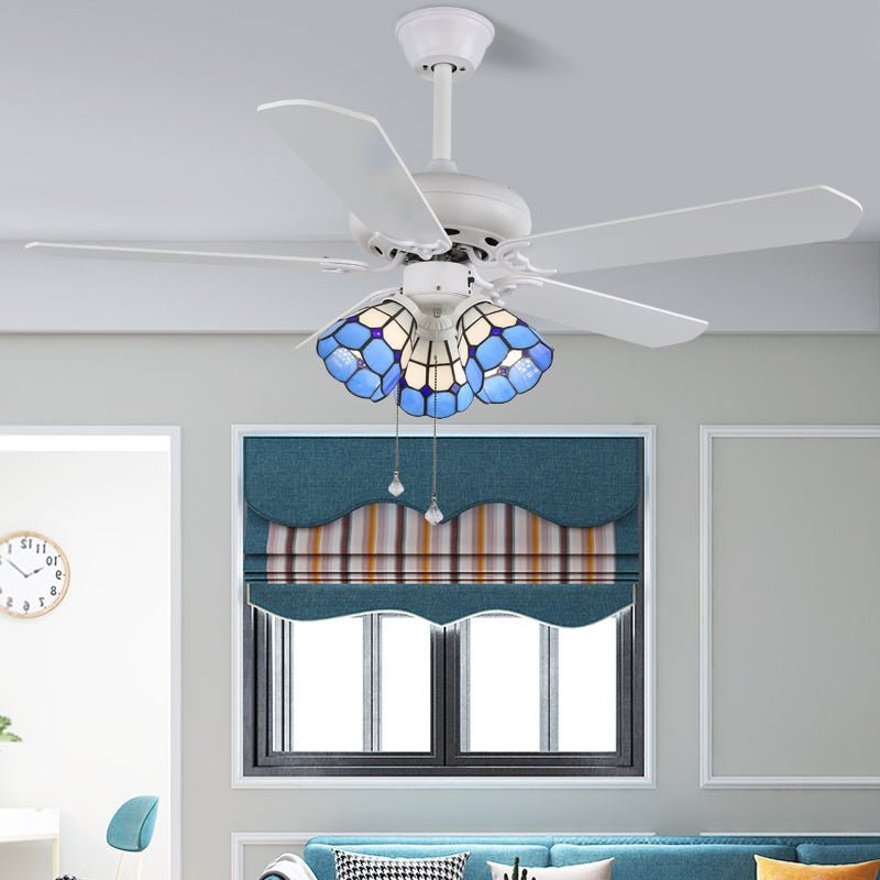 Ventilateur de plafond ludique Carlo avec éclairage — design coloré ventilateur enfant avec 6 vitesses et télécommande ø107 cm | Sansoti