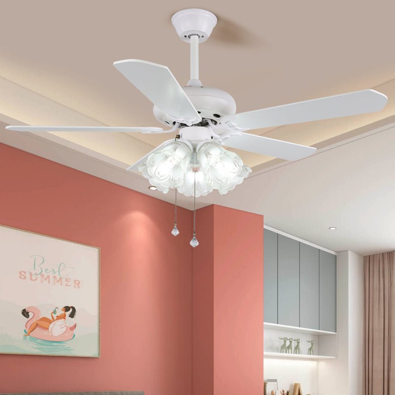 Ventilateur de plafond ludique Carlo avec éclairage — design coloré ventilateur enfant avec 6 vitesses et télécommande ø107 cm | Sansoti